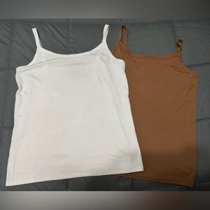 Multiple Tank Tops - Brown & White